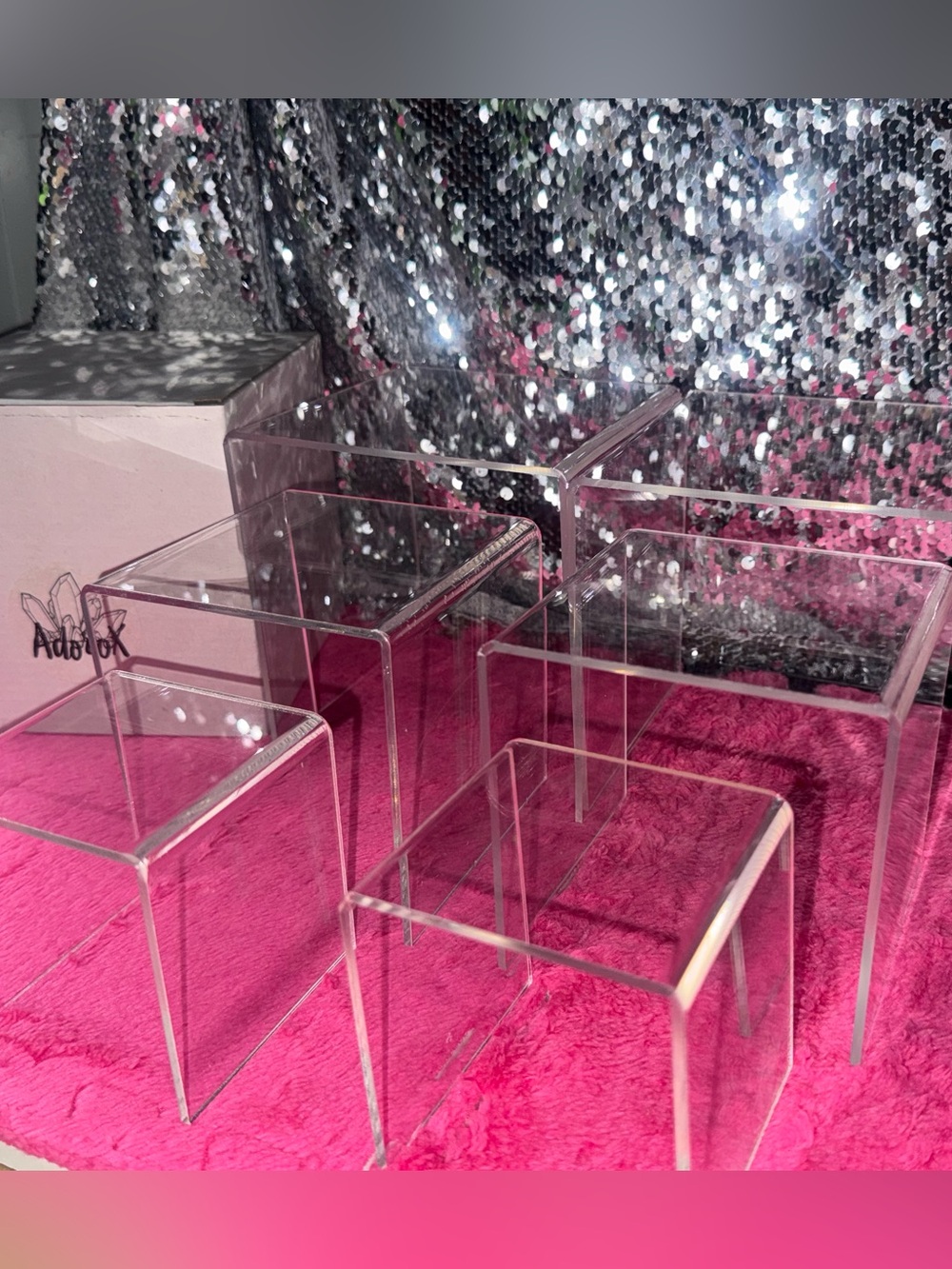6-Piece Clear Acrylic Display Riser Set - Picture 5 of 5